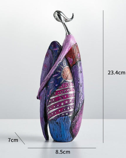 Figurka dekoracyjna kolorowa abstrakcyjne wzory