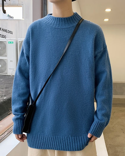 Męski sweter typu półgolf o kroju oversize