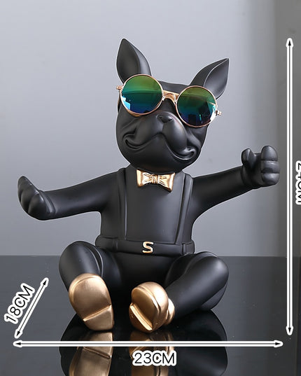 Figurka funkcjonalna buldog francuski podstawka na wino