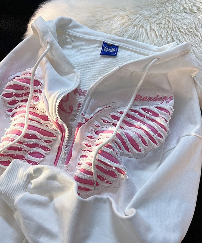 Damska bluza rozpinana z motylem