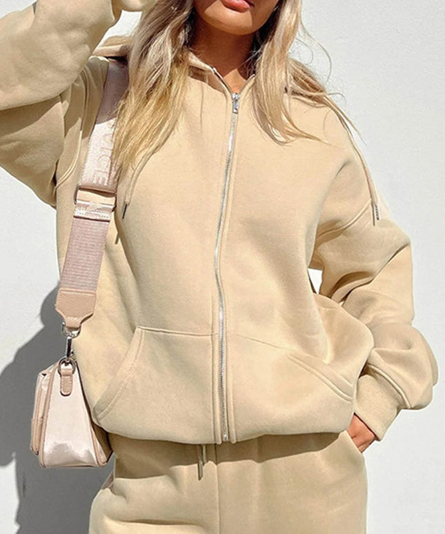 Damska bluza oversize rozpinana z kapturem