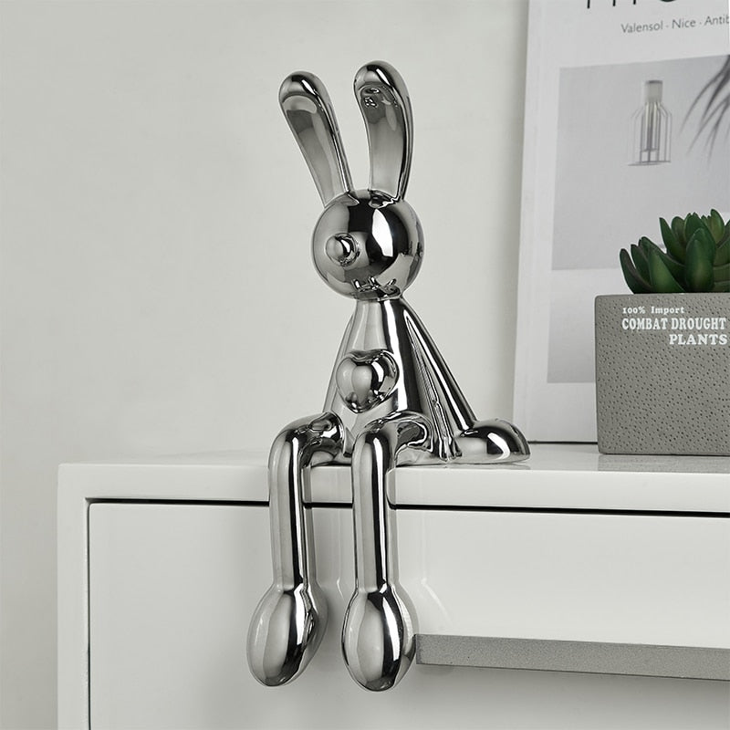 Figurka dekoracyjna ceramiczna królik