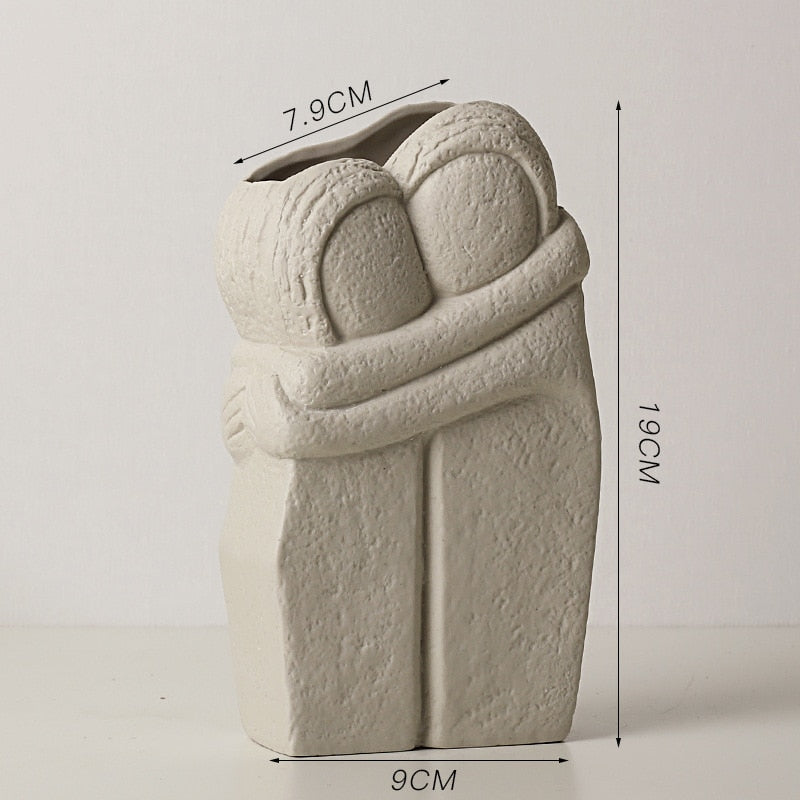 Wazon ceramiczny minimalistyczny w jasnych kolorach