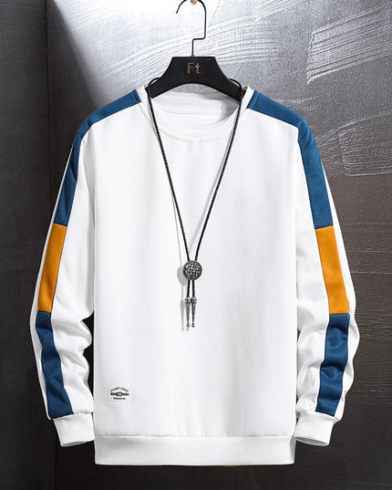 Męska bluza z kolorowymi paskami na rękawach