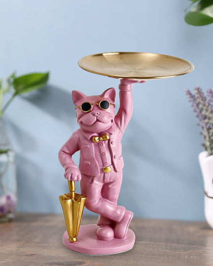 Figurka funkcjonalna kot z tacą kolorowy