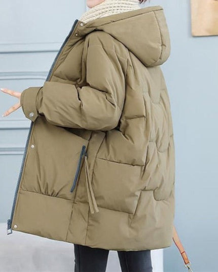 Damska klasyczna kurtka zimowa z kapturem