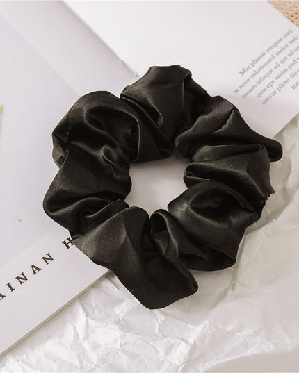 Gumka do włosów scrunchie czarna - Akcesoria do stylizacji włosów