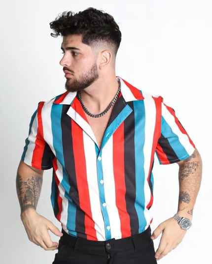 Męska koszula letnia w paski