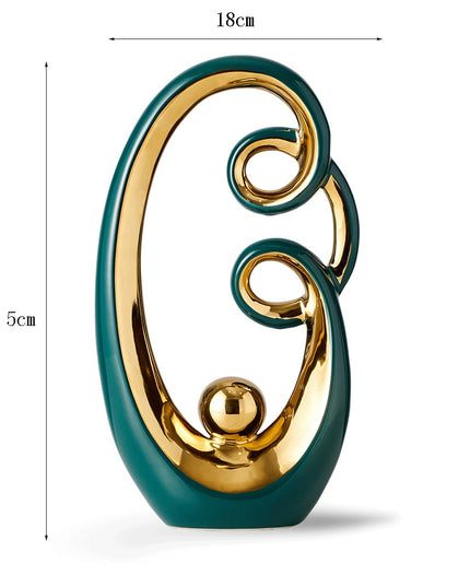 Figurka dekoracyjna ceramiczna abstrakcyjny wzór