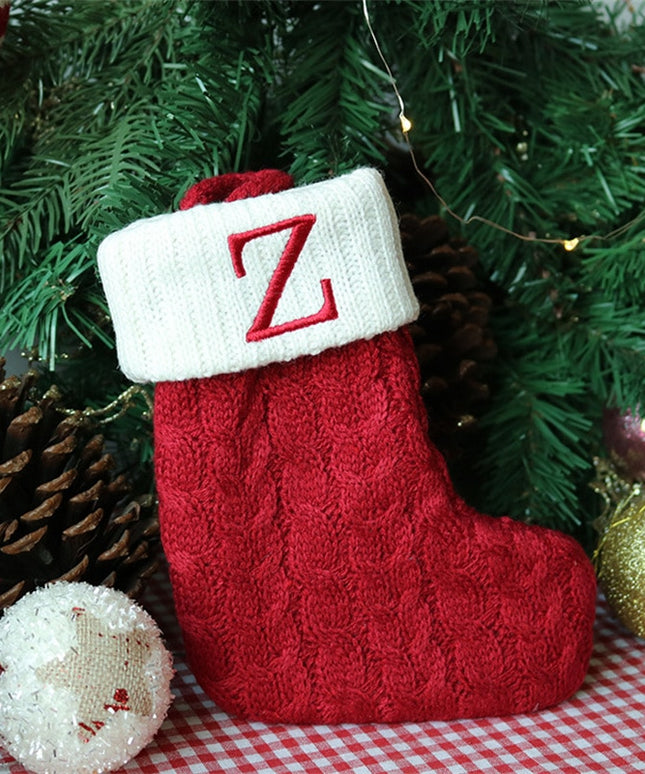 Świąteczna ozdoba wisząca w postaci skarpety z literą Z