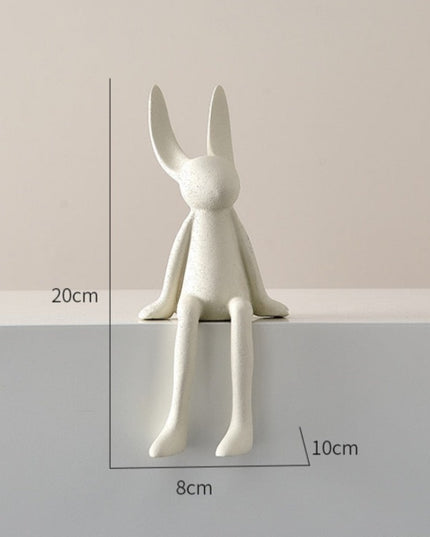 Figurka dekoracyjna kolorowy królik miniaturka