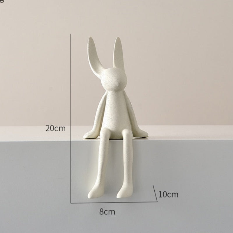 Figurka dekoracyjna kolorowy królik miniaturka