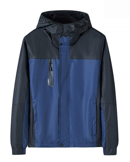 Męska kurtka przejściowa przeciwdeszczowa z kapturem