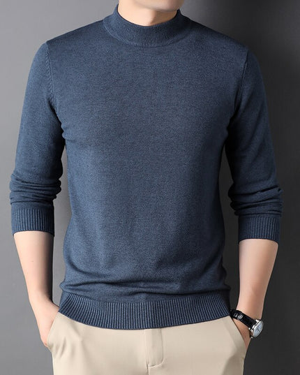 Męski klasyczny sweter z półgolfem