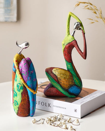 Figurka dekoracyjna kolorowa abstrakcyjne wzory