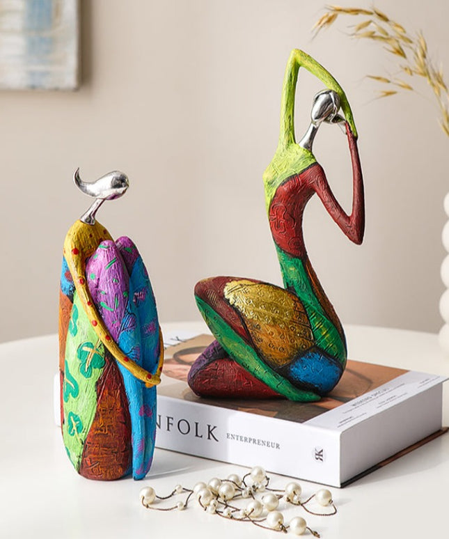 Figurka dekoracyjna kolorowa abstrakcyjne wzory