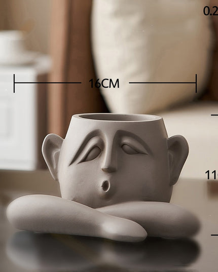 Figurka dekoracyjna posąg twarz