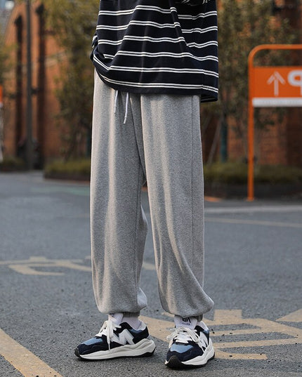 Męskie spodnie treningowe joggery z wiązaniem