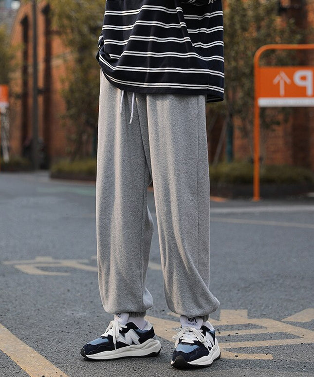 Męskie spodnie treningowe joggery z wiązaniem