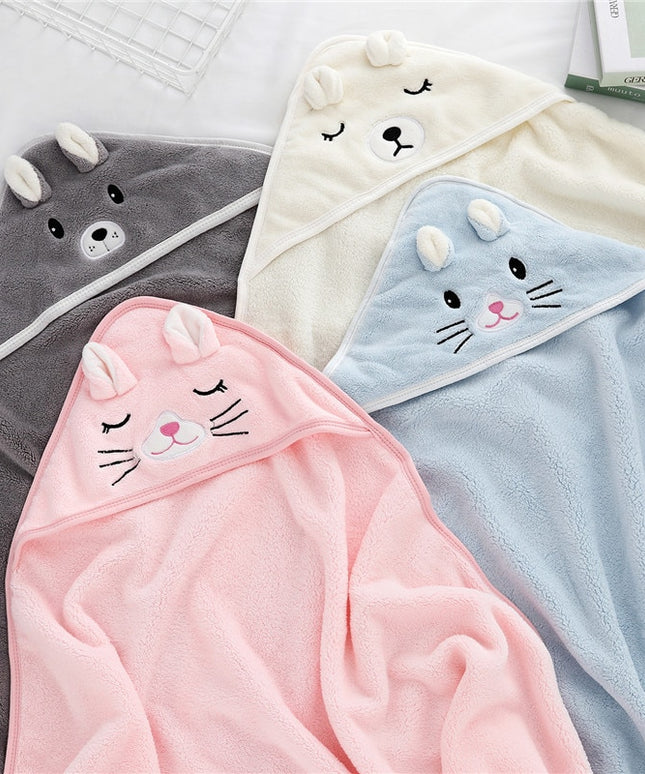 Ręcznik dziecięcy ze zwierzątkiem na kapturze