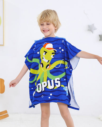 Ręcznik dziecięcy z kapturem z bajkowymi postaciami