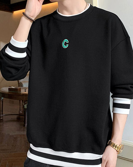 Męska bluza ze ściągaczami w paski