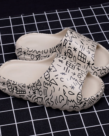 Klapki basenowe ze wzorem