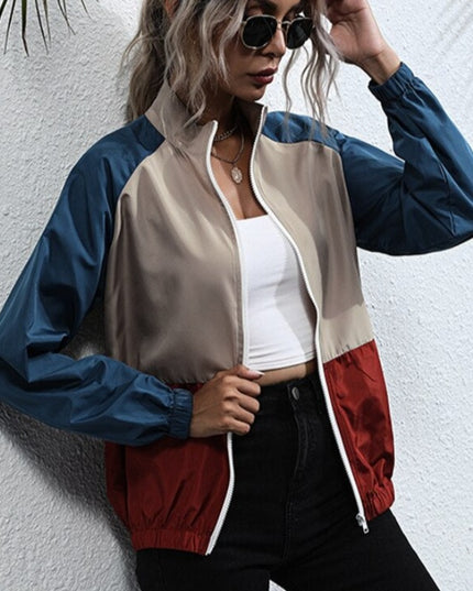 Damska kurtka przejściowa sportowa trzykolorowa