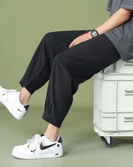 Męskie spodnie eleganckie z szerokimi nogawkami