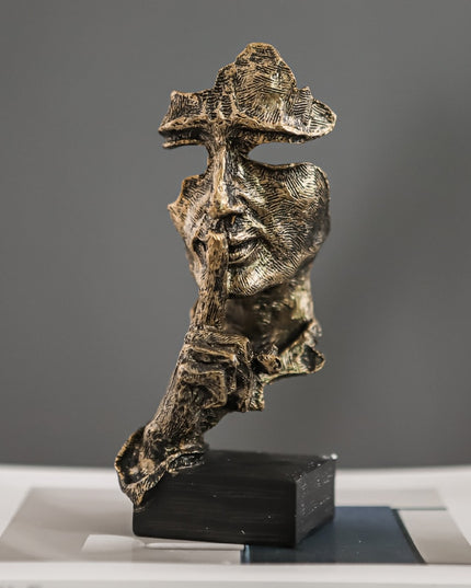 Figurka dekoracyjna rzeźba vintage motyw twarzy