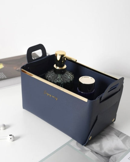 Organizer skórzane pojemne pudełko