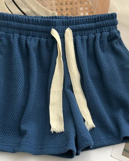 Damskie szorty sportowe z dresowego materiału