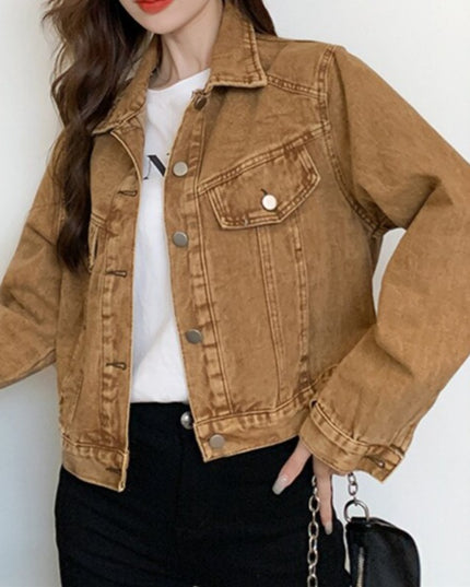 Damska kurtka jeansowa klasyczna oversize