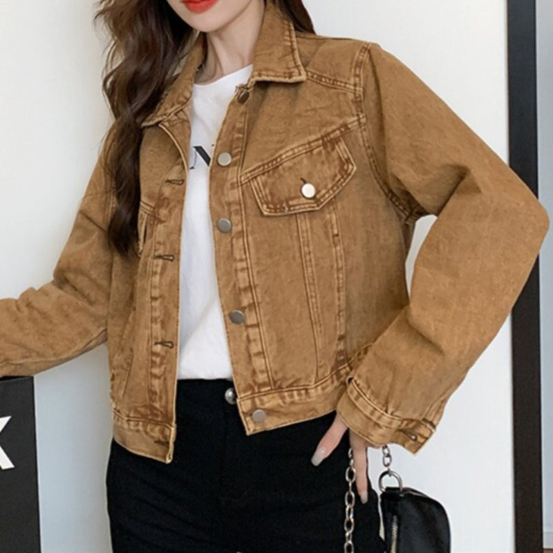 Damska kurtka jeansowa klasyczna oversize