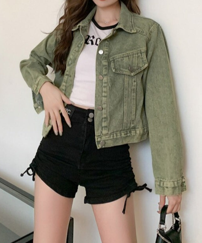 Damska kurtka jeansowa klasyczna oversize