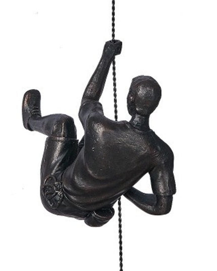 Figurka dekoracyjna wspinający się mężczyzna metaliczna