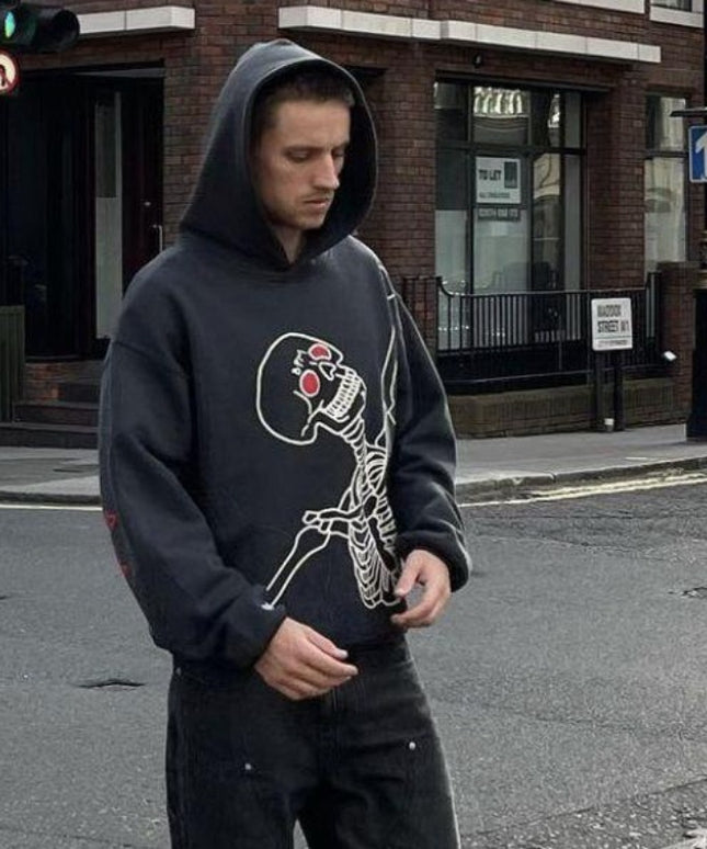 Męska bluza z nadrukiem szkieletu