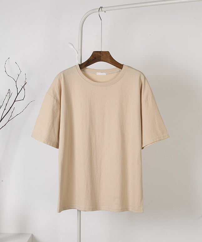 Damski T-shirt bawełniany oversize