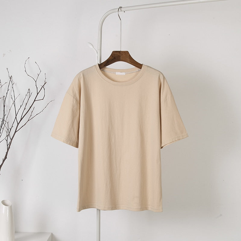 Damski T-shirt bawełniany oversize