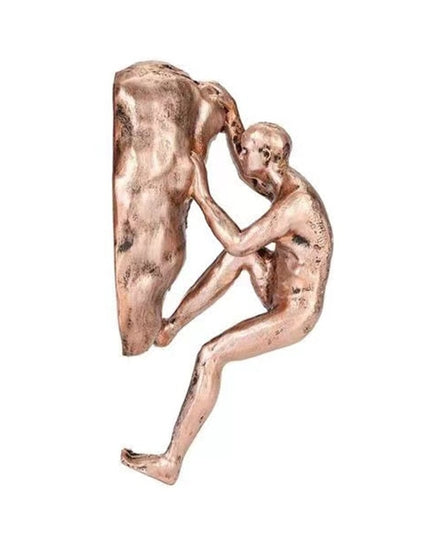 Figurka dekoracyjna wspinający się mężczyzna metaliczna