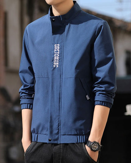 Męska kurtka przejściowa klasyczna bez kaptura