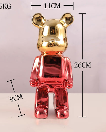 Figurka dekoracyjna ceramiczna kolorowy miś