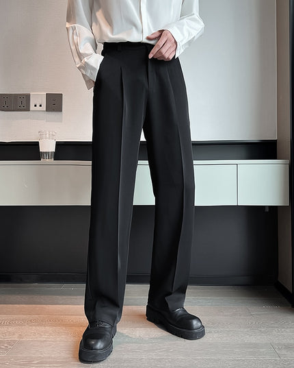 Męskie eleganckie spodnie zwężane w talii