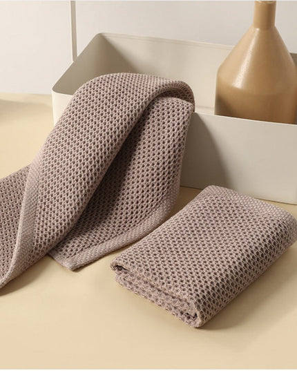 Ręcznik kuchenny ścierka z zawieszką w brązowych kolorach