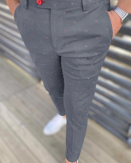 Męskie spodnie chinosy we wzorki