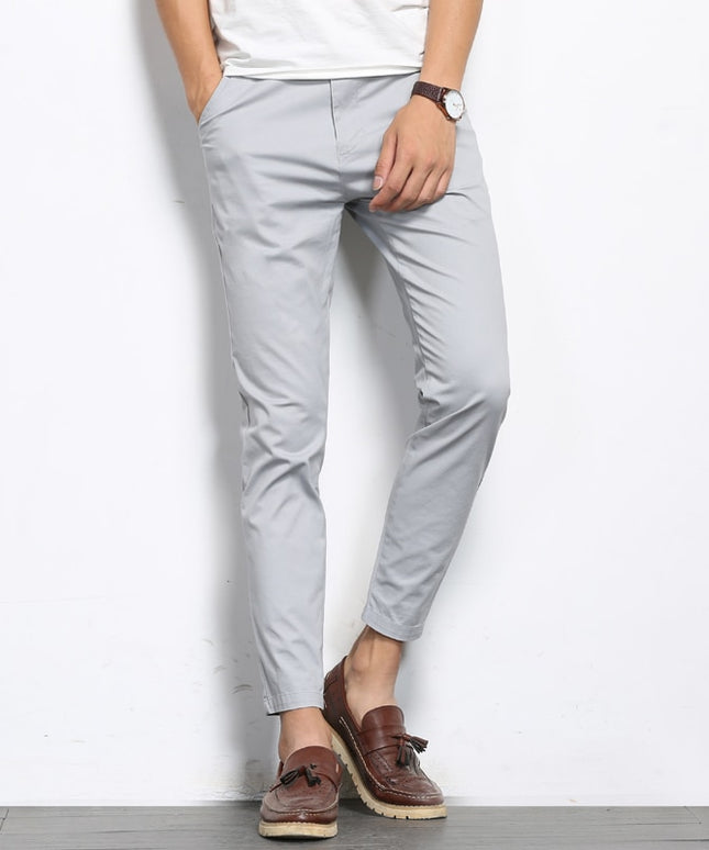 Męskie chinosy klasyczne z kieszeniami