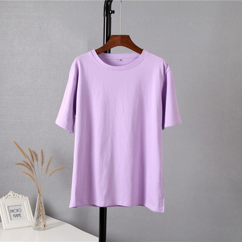 Damski T-shirt bawełniany oversize