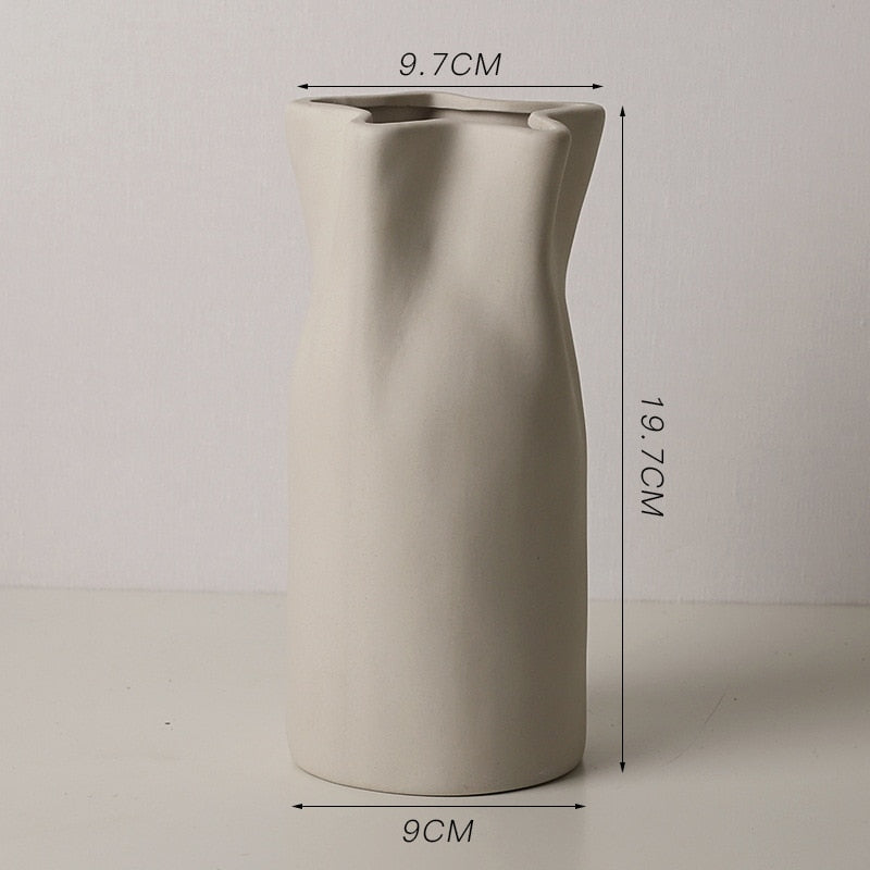 Wazon ceramiczny minimalistyczny w jasnych kolorach