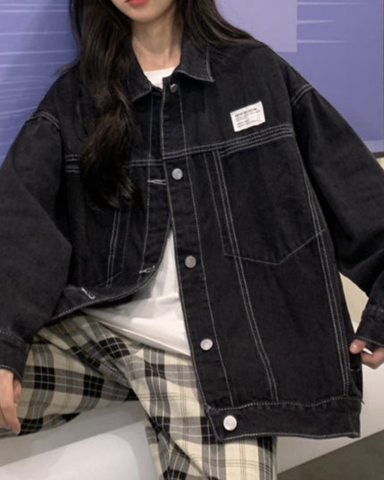 Damska kurtka jeansowa klasyczna oversize