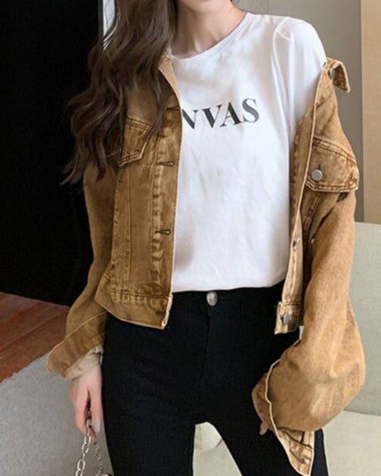 Damska kurtka jeansowa klasyczna oversize